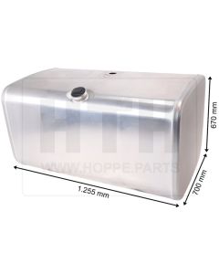 Dieseltank 500 l Alu 1255 x 670 x 700