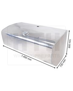 Dieseltank 550 l Alu 1400 x 600 x 720