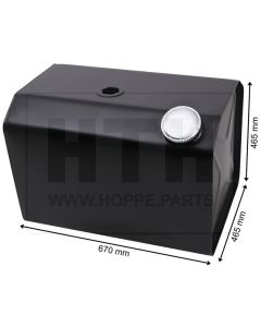 Dieseltank 130 l Stahl 670 x 465 x 465