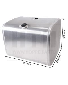 Dieseltank 350 l Alu 865 x 670 x 700