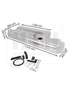 Dieseltank 240 l Alu 1910 x 230 x 690