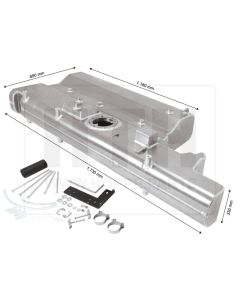 Dieseltank 170 l Alu 1500 x 240 x 740
