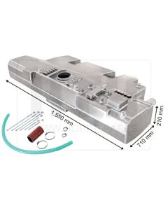 Dieseltank 150 l Alu 1550 x 210 x 710