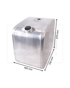 Dieseltank 200 l Alu 495 x 670 x 700
