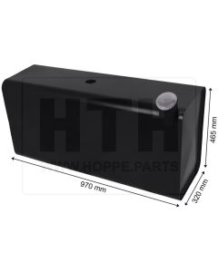 Dieseltank 135 l Stahl 970 x 465 x 320