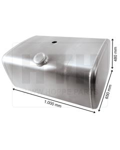 Dieseltank 300 l Alu 1000 x 480 x 650