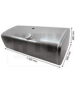 Dieseltank 400 l Alu 1420 x 480 x 650