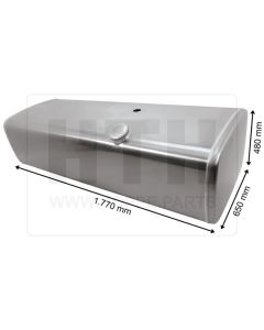 Dieseltank 500 l Alu 1770 x 480 x 650