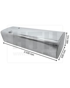 Dieseltank 600 l Alu 2030 x 480 x 650