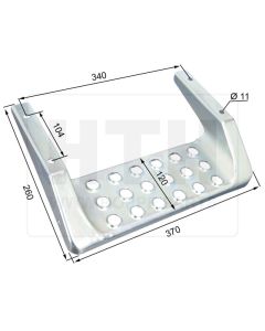 Trittstufe - verzinkt - 370 mm lang