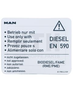 Hinweisaufkleber - Diesel -