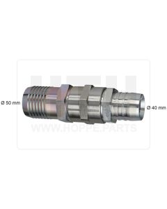 Adapter für Saugleitung Ø 40 auf Ø 50