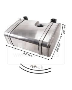 Dieseltank 110 l Alu 800 x 280 x 525
