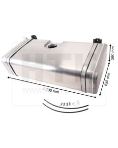 Dieseltank 150 l Alu 1130 x 280 x 525