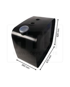 Dieseltank 130 l Stahl 360 x 620 x 670