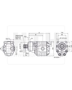 Zahnradpumpe NPH-43 LEFT ISO