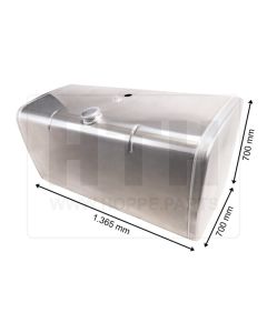 Dieseltank 580 l Alu 1365 x 700 x 700