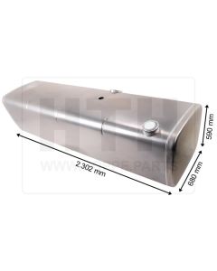 Dieseltank 800 l Alu 2302 x 590 x 680