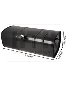Dieseltank 168 l Stahl 1040 x 400 x 500