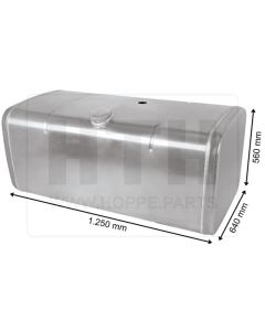 Dieseltank 400 l Alu 1250 x 560 x 640