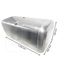 Dieseltank 570 l Alu 1430 x 700 x 650
