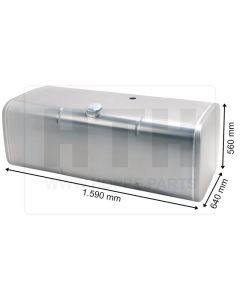 Dieseltank 500 l Alu 1590 x 560 x 640