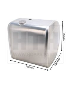Dieseltank 285 l Alu 715 x 710 x 690