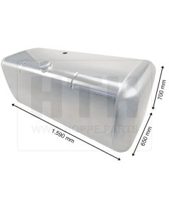 Dieseltank 630 l Alu 1590 x 700 x 650