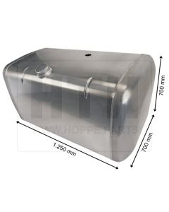 Dieseltank 550 l Alu 1250 x 700 x 700