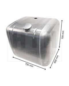 Dieseltank 290 l Alu 750 x 700 x 650