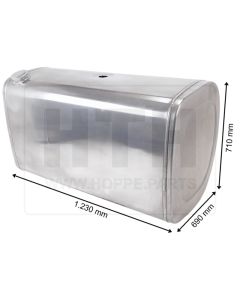 Dieseltank 490 l Alu 1230 x 710 x 690
