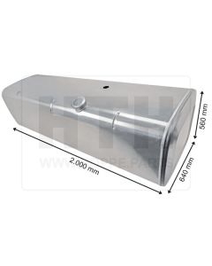 Dieseltank 700 l Alu 2000 x 560 x 640