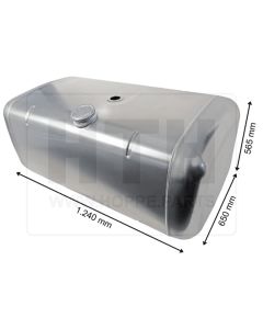 Dieseltank 370 l Alu 1240 x 565 x 650