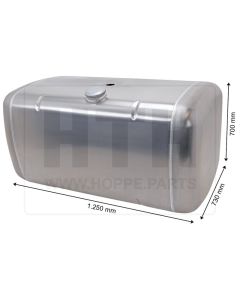 Dieseltank 540 l Alu 1250 x 700 x 730