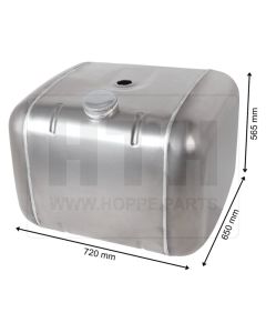 Dieseltank 260 l Alu 720 x 565 x 650