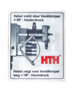 Aufkleber - Bedienhinweis -