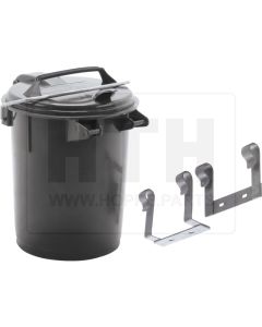 LKW-Mülleimer 35 Liter mit Flachhalter