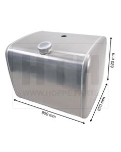 Dieseltank 300 l Alu 800 x 620 x 670