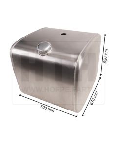 Dieseltank 250 l Alu 700 x 620 x 670