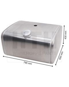 Dieseltank 200 l Alu 790 x 430 x 650