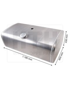 Dieseltank 300 l Alu 1180 x 430 x 650