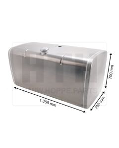 Dieseltank 580 l Alu 1365 x 700 x 700