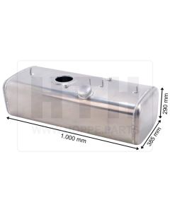 Dieseltank 100 l Alu 1000 x 290 x 385