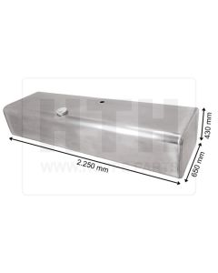 Dieseltank 600 l Alu 2250 x 430 x 650