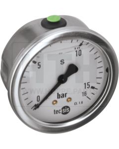 Manometer, gefüllt, 0-15 bar