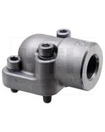 Anschlussflansch 90°, 1/2" IG LK40