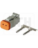 Stecker D 2-polig 12V-24V DC