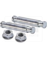 2x Bolzen und 2x Bundmuttern M12