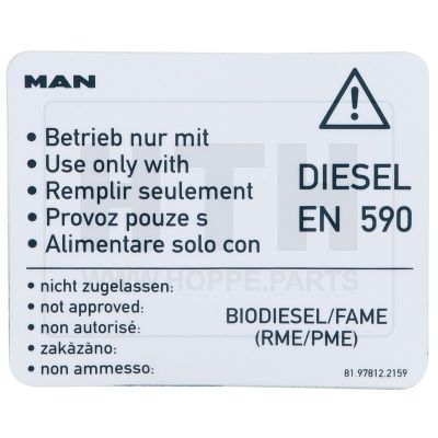 Hinweisaufkleber - Diesel -